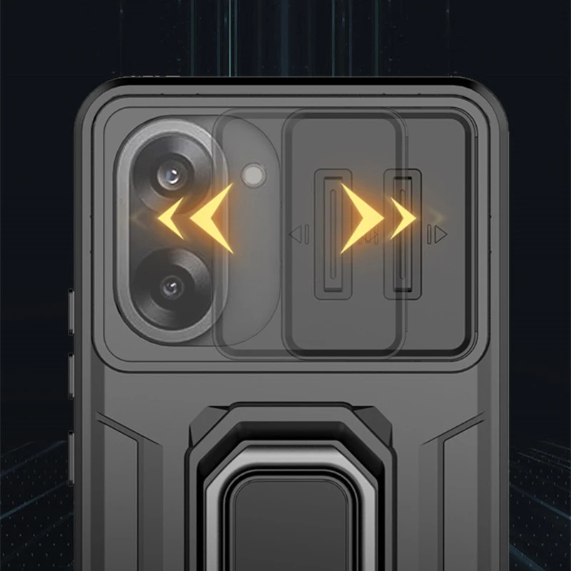 Voor OnePlus Nord CE5 Case Slide Camera Len Gevallen OnePlus Nord CE5 Cover Bumper Schokbestendig Armor PC Telefoon Cover OnePlus Nord CE5