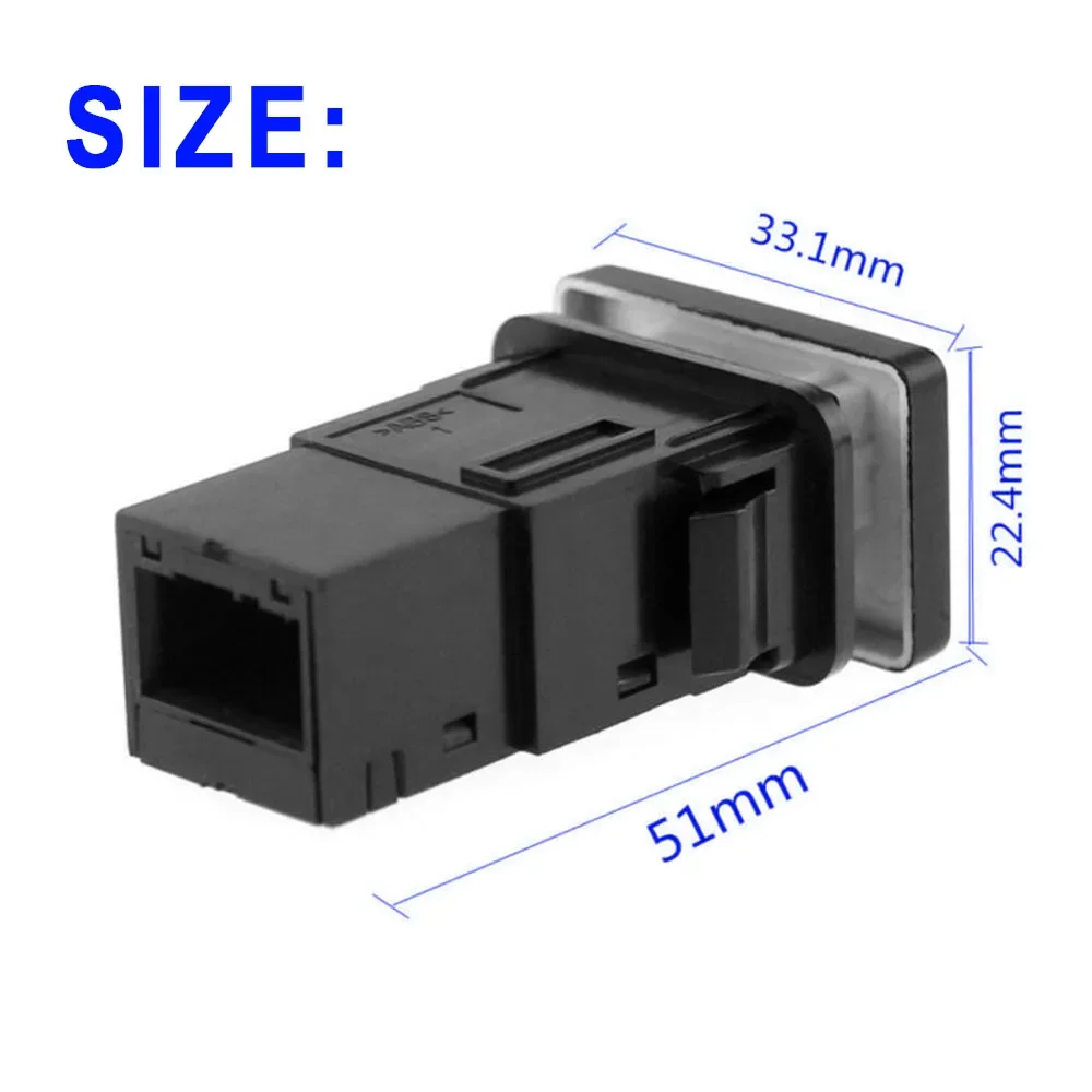 

Portable Practical Reliable Camera Light Switch Auto Car DC 12V Plastic Replacement Accessories Black Blue LED