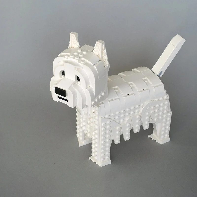 

521pcs MOC Westie Dog with Poseable Legs DIY Model Building Blocks Birthday Toys Gift for Dog Lovers