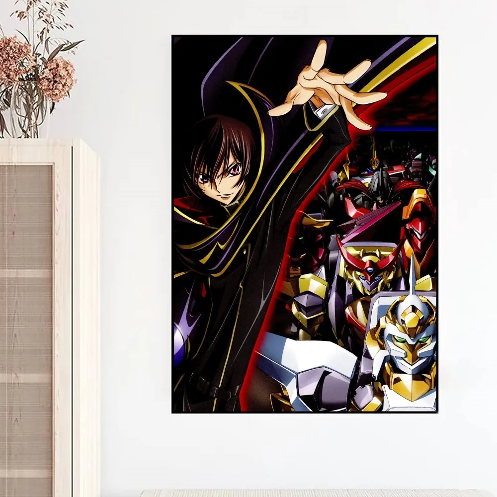 Code G-Geass Zero Art Anime  Poster Fancy Wall Sticker for Living Room Bar Vintage Decorative Painting Middle