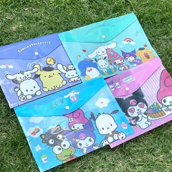 Sanrio  New Student File Bag Creative Stationery Cute A4 Cartoon Buckle Bag File Set Folder Wholesale