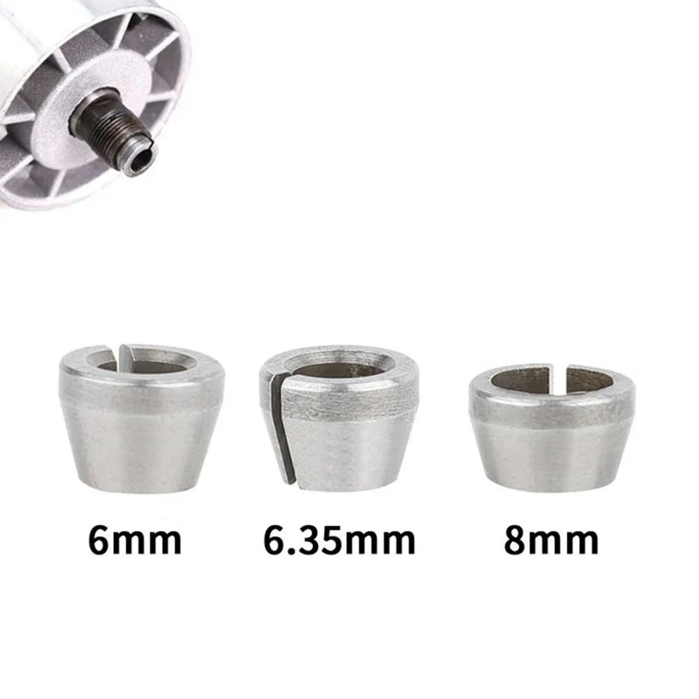 3pcs 6mm 6.35mm 8mm Collet Chuck Adapter Converters For Engraving Trimming Machine Electric Router Wood Router Power Tool 