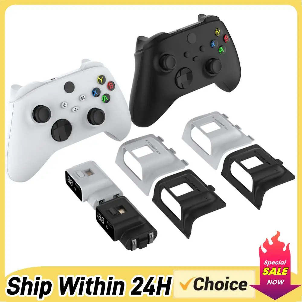 Kit de Accesorios de Carga de 1350 mAh con Cable de Carga, Paquete de Baterías, Kit de Carga y Juego Remoto para Xbox Series X/S/One/Elite