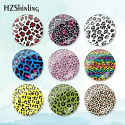2023 New Rainbow Leopard Print Badge Brooch Tiger Pattern Pin Backpack Decoration Pins Round Jewelry Women Gift