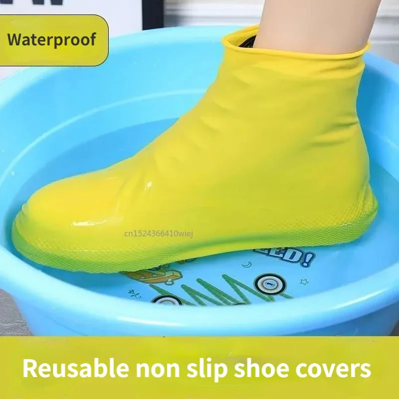 Waterproof Shoe Covers Anti-Slip Rain Boots Unisex Sneakers Protector for Outdoor Rainy Day Reusable Rain Shoe Covers