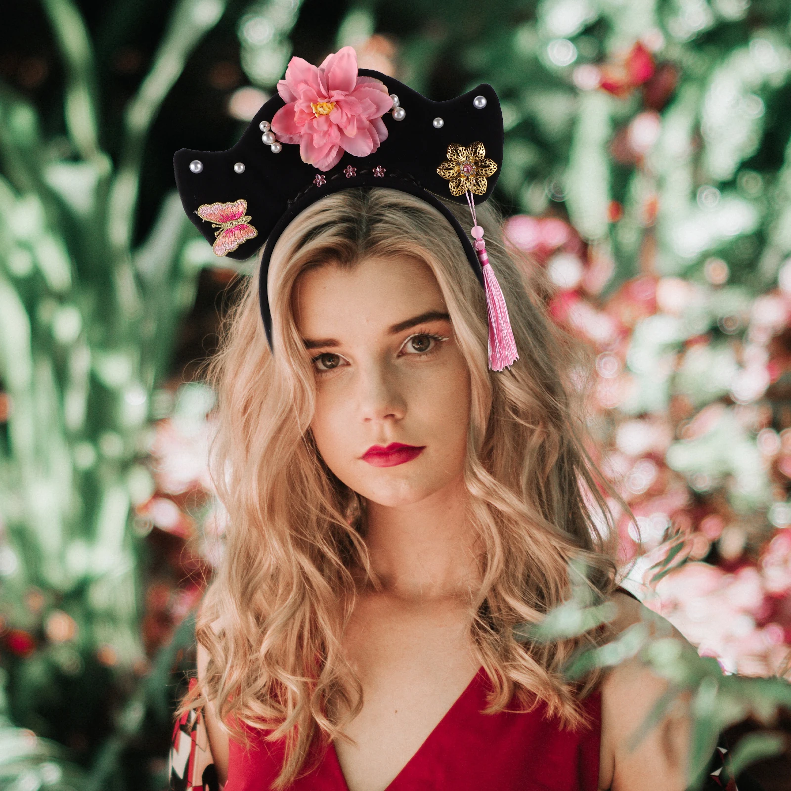 

Vintage Headband Chinese Royal Court Headwear Style Hairpin Flower Hanfu Princess Ancient Hoop Traditional Hairband Flowers