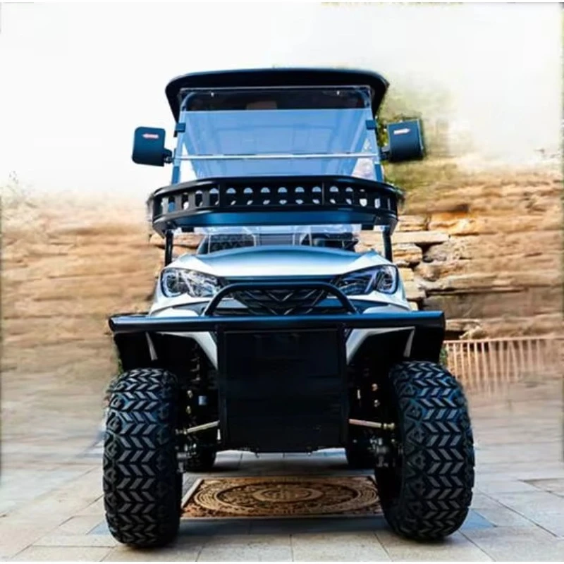 Electric Tailor Made Golf Cart 4 Seater 72v Aluminum Alloy Frame Quick Charge Battery Headlights