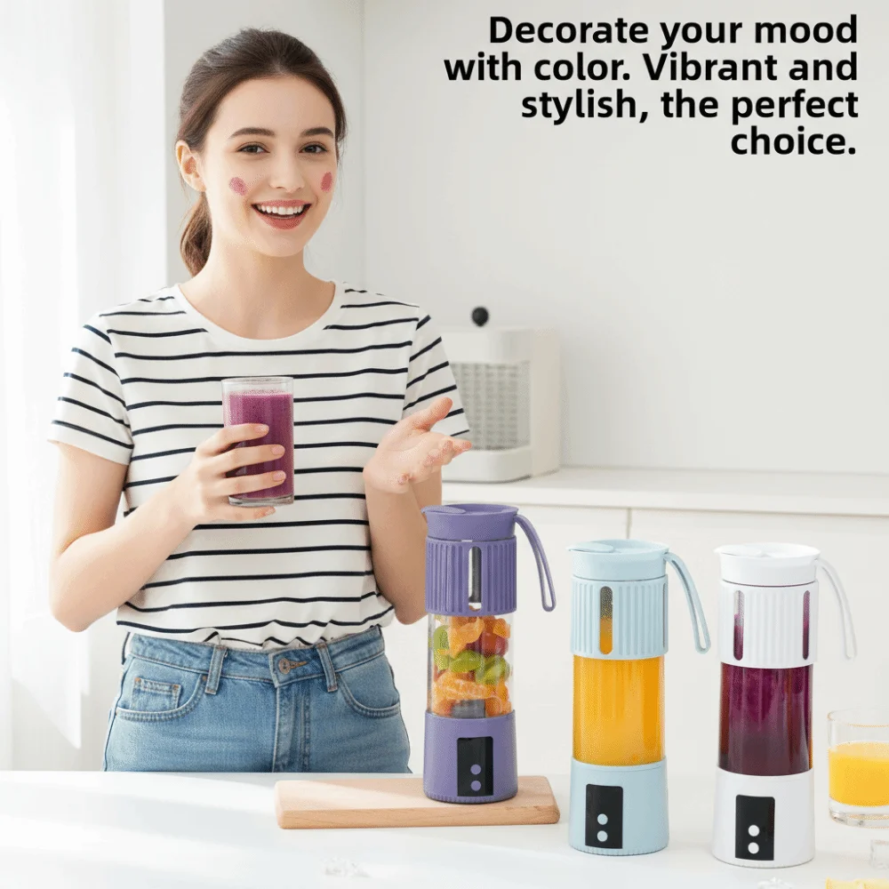 

Kitchen Mixer Portable Electric Fresh Juice Cup Rechargeable 450ML Fruit Blender Fast Mixing Wireless Mini Juice Mixer Summer