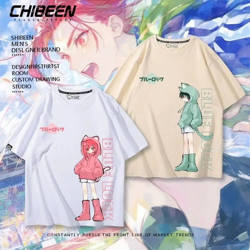 

Anime BLUE LOCK Nagi Seishiro Shidou Ryuusei Cosplay CartoonShort Sleeves T-shirt Casual Tops Summer Fashion Casual T-shirt