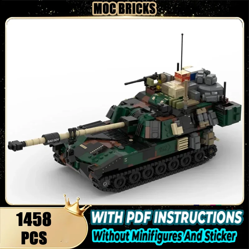 

Военная модель Moc, строительные кирпичи M109A6 НАТО Паладин, танк, технология, модульные блоки, подарки, рождественские игрушки, наборы «сделай сам», сборка