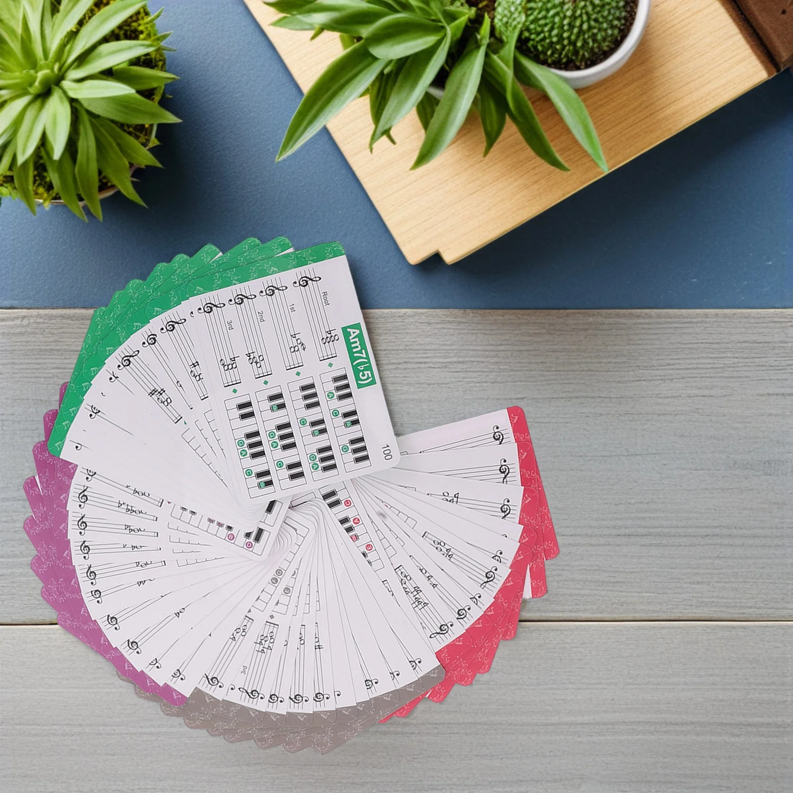 1 مجموعة بطاقات ممارسة البيانو مخطط وتر أساسي للمبتدئين دليل دراسة الموسيقى المحمولة البطاقات التعليمية وتر البيانو المهنية