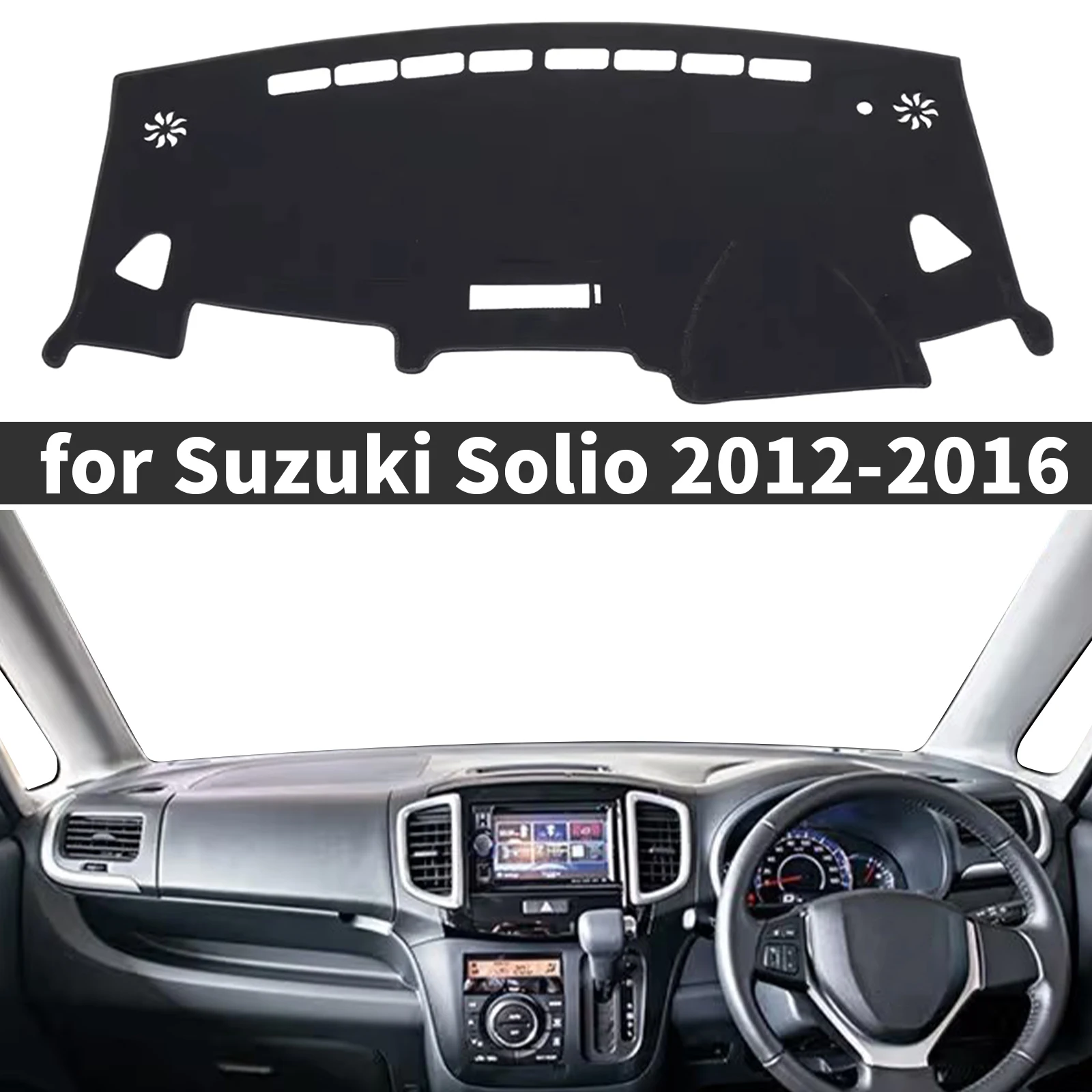 

fit for Suzuki Solio 2012 2013 2014 2015 2016 RHD Car Accessories Dashmat Dashboard Cover Pad Protective Carpet DashMat Sunshade