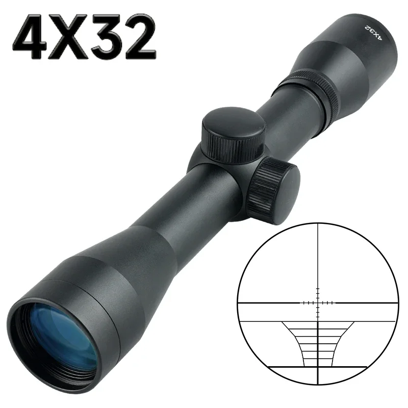 

4x32 Tactical Rifle Scope Optical Reflex Adjustable Metal Scope Precision Shooting Hunting Accessories Collimator 11mm/20mm Rail