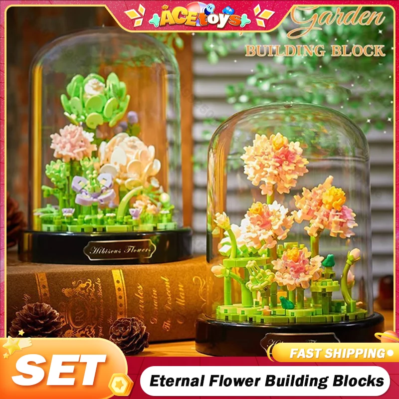 

Eternal Flower Building Blocks Model DIY Creative Plant Decoration Assemble Bricks Educational Toys for Kids Adult Birthday Gift