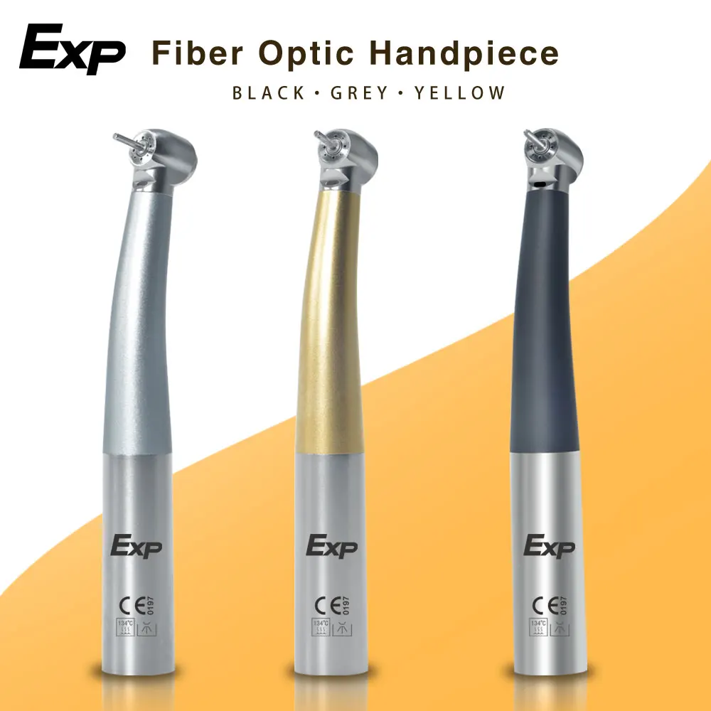 Exp Dental Fiber Optic Handpiece Torque Head Air Turbine Ceramic Bearing Dentist Tool Compatible with KaVo 2/4/6 Hole Connectors