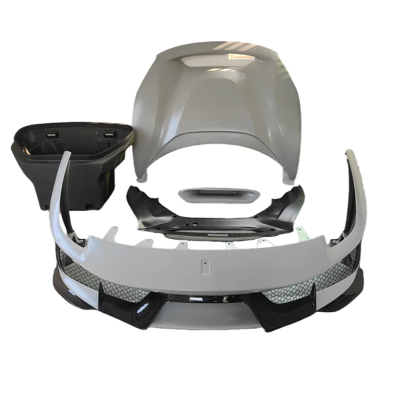 

Upgraded to Pista Style for Ferrari 488 GTB Carbon Fiber Front Bumper Luggage Compartment Hood air Vent Body Kit