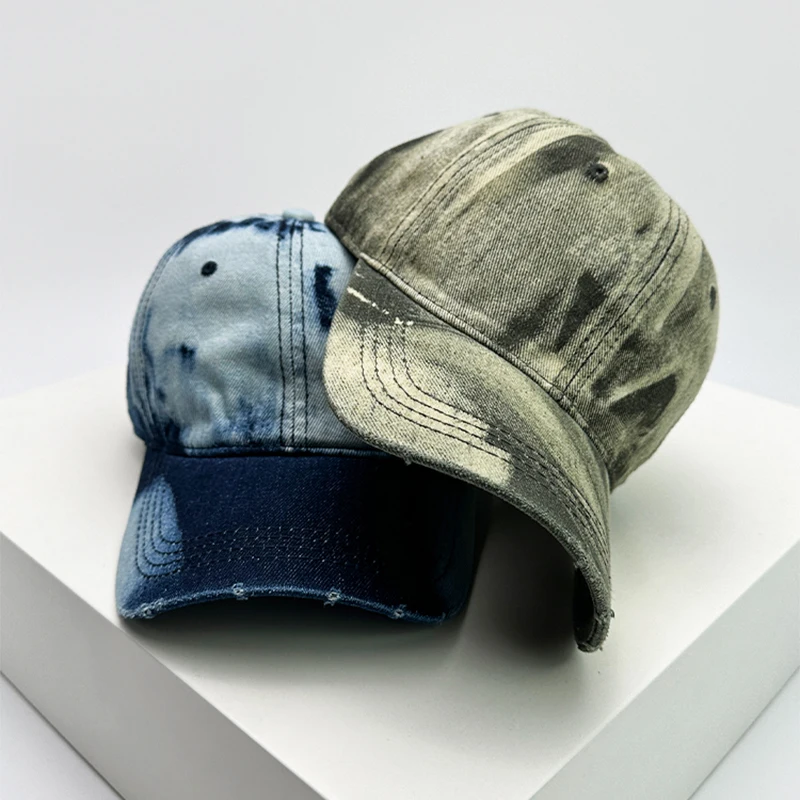 Yeni erkek kadın degrade Retro sıkıntı beyzbol şapkaları basit güneşlik sokak nefes Snapback kapaklar yönlü moda rahat ins