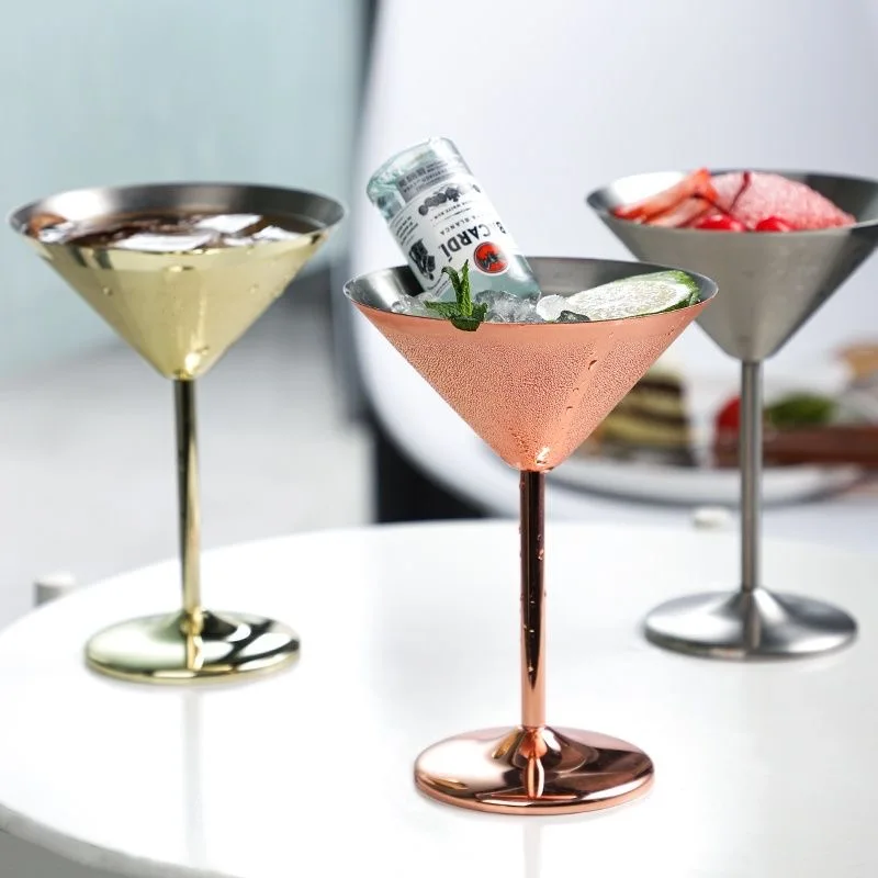 304 Stainless Steel Cocktail Cup Martini cup metal goblet bar Champagne Cup bar wine glass