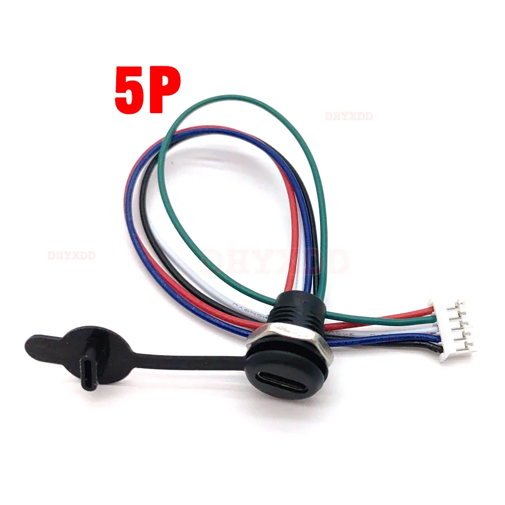 Tomada de Carregamento Impermeável Alta Corrente M11 Porca Snap Lock Plate Usb c tipo c Conector Fêmea Jack tipo c 5a 200 Pcs