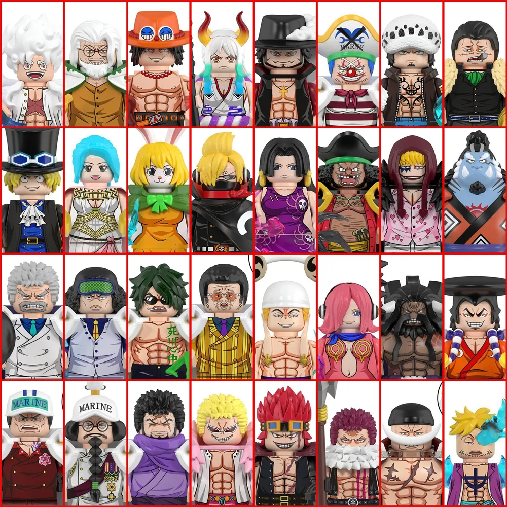 wm6189 Neues Modell Luffy Zoro Nami Sanji Chopper Bausteine Mini-Actionfiguren Zubehör Halloween Weihnachtsgeschenk