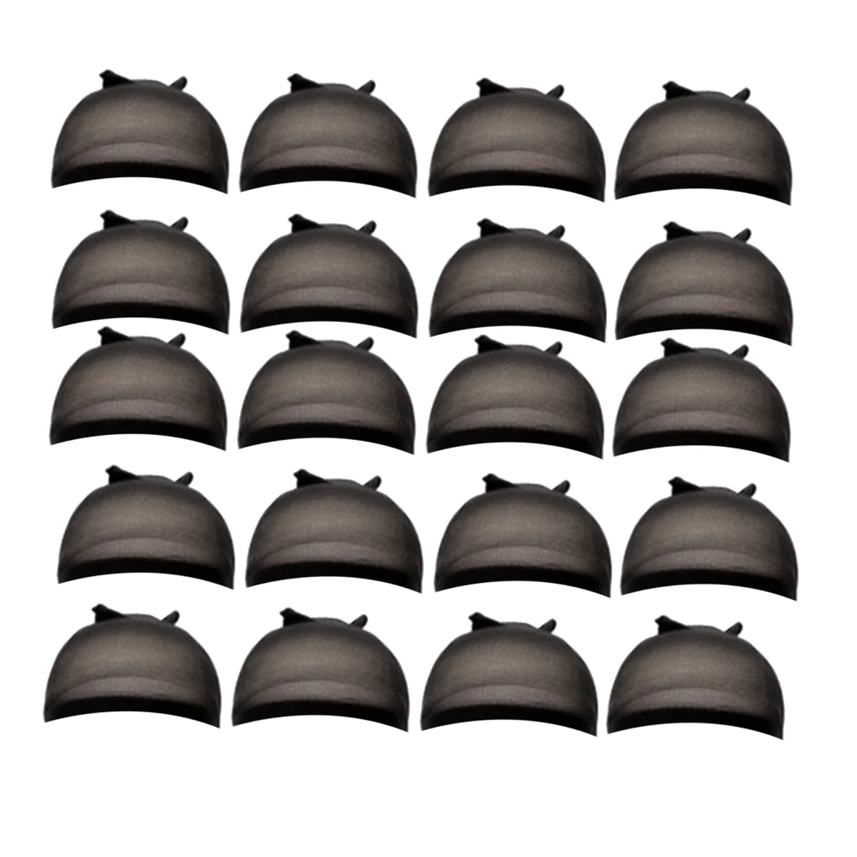 Hd Pruik Cap Kous Cap Transparante Pruik Cap Dunne Nylon Cap Multifunctionele Handige Hoofdbedekking, Zwart 20 Pcs