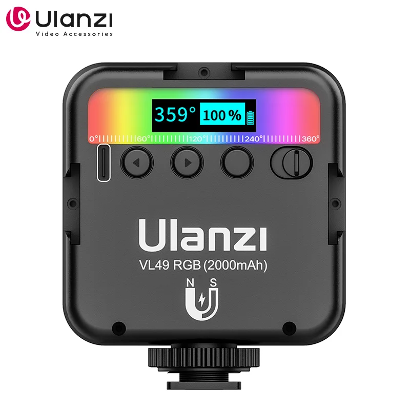 Ulanzi Vl49 Rgb Mini Pocket Video Licht Vul Licht Voor Camera Smartphone Fotografie Live Streaming 2500-9000K 2000Mah