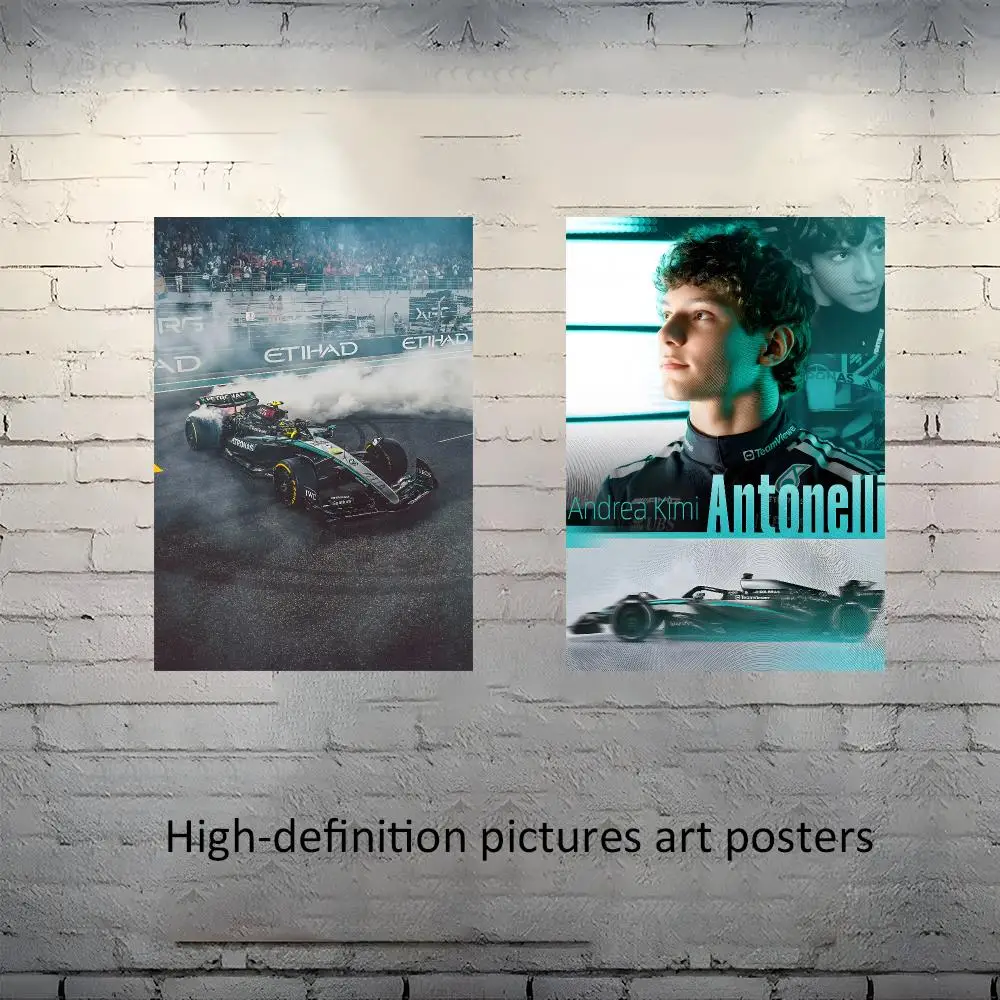 Andrea Kimi Antonelli Poster Frameless poster pp Matte adhesive paper for Living room hallway bedroom