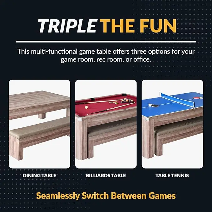 Pool Table Combo Set with Benches