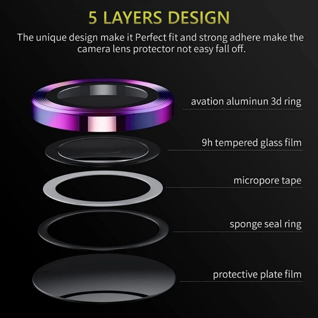 Pelindung lensa kamera logam untuk Samsung Galaxy Z Flip 6 5 4 cincin logam kaca Tempered Anti gores 9H untuk Galaxy Z Flip5