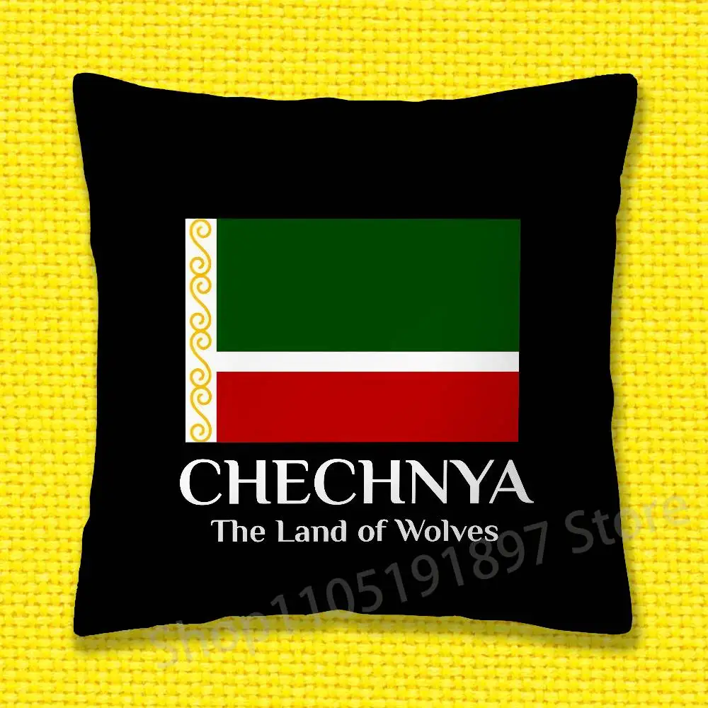 الشيشان العلم الشيشان شعار رمي كيس وسادة ل 50x50 سنتيمتر 30x30 سنتيمتر 55x55 سنتيمتر 45x45 سنتيمتر 40x40 سنتيمتر مربع السرير المخدة غطاء #5