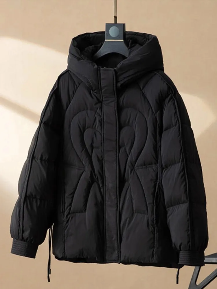 

Новая женская зимняя утепленная куртка из хлопка 2026 года, свободного кроя, в корейском стиле, для повседневной носки, с молнией