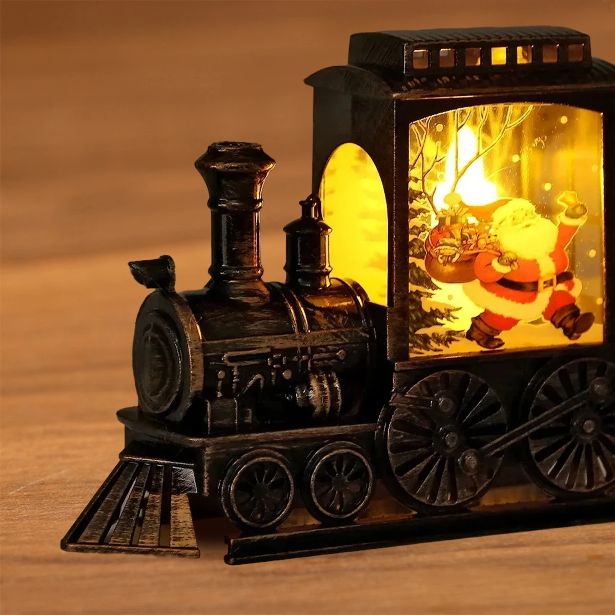 LED Night Lights Vintage Portable Train Led Portable Christmas Battery Powerd Lights Lamps Gifts Tree Door Cute Lamp For Home