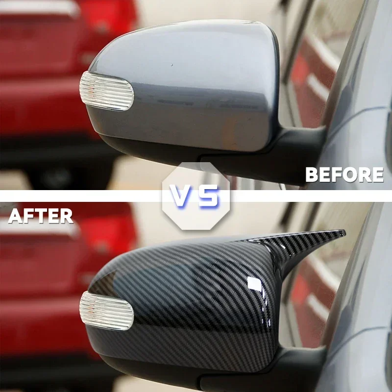 For KIA K3 Cerato Forte 2009-2012 Car Rearview Side Mirror Cover Wing Cap Exterior Sticker Door Case Trim Carbon Fiber