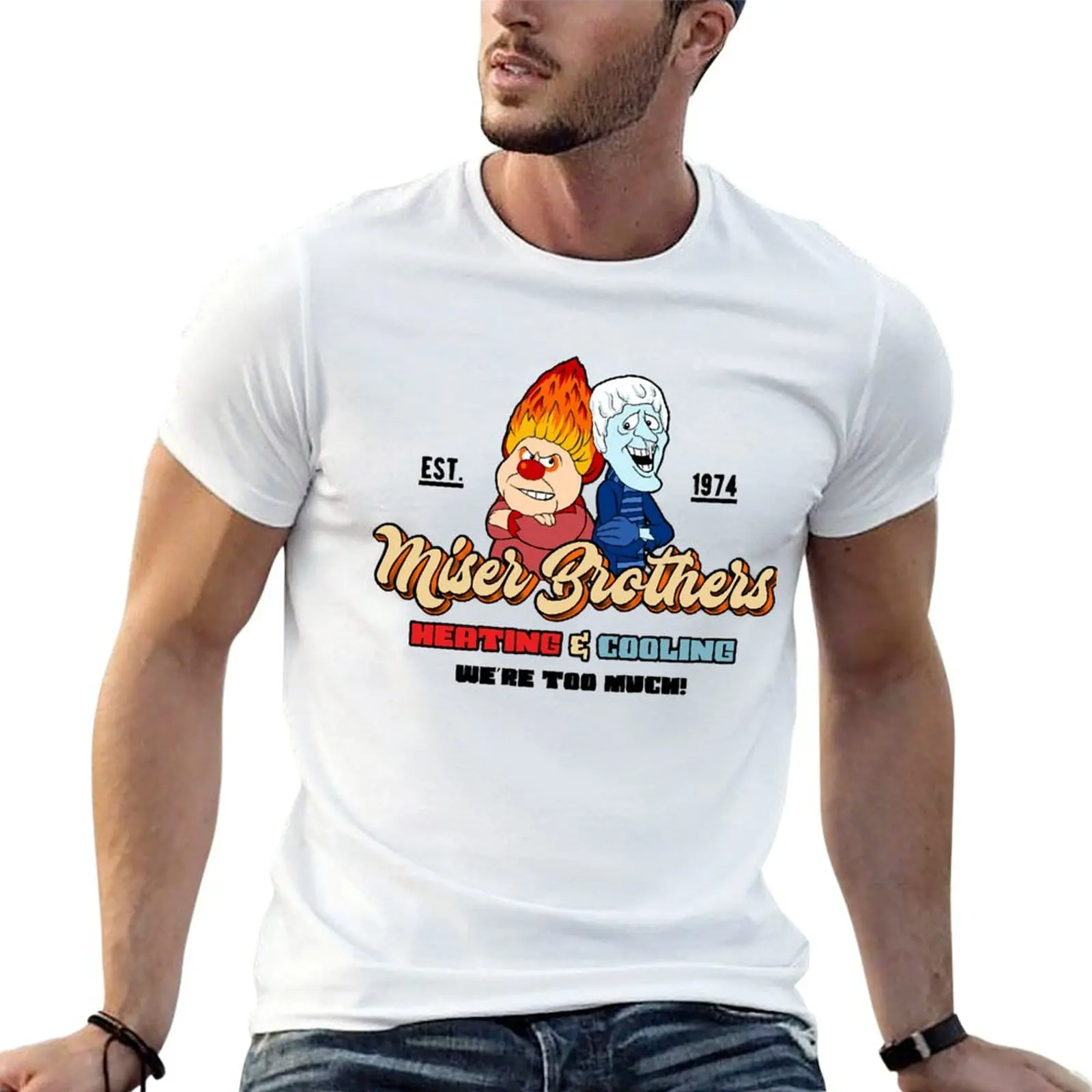 

Miser Brothers Heating & Cooling T-Shirt t shirts with prints man t shirts for men essential t shirt T-shirt
