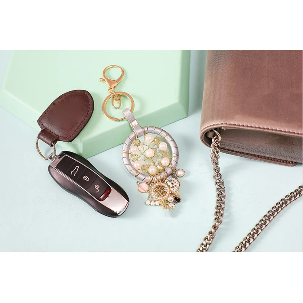 Dream Catcher Keychain Handmade Woven Keyring for Women Bag Purse Backpack Car Decor Gift for Sister