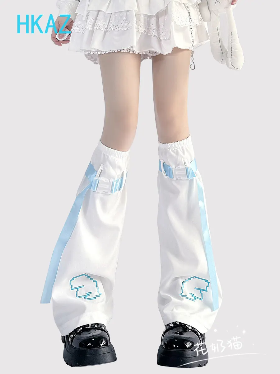 Legs Cover Female Y2K Subculture Hottie Harajuku Summer New Horn Strap Calf Socks Cute Wings Stacked Socks Jk Leg Warmers