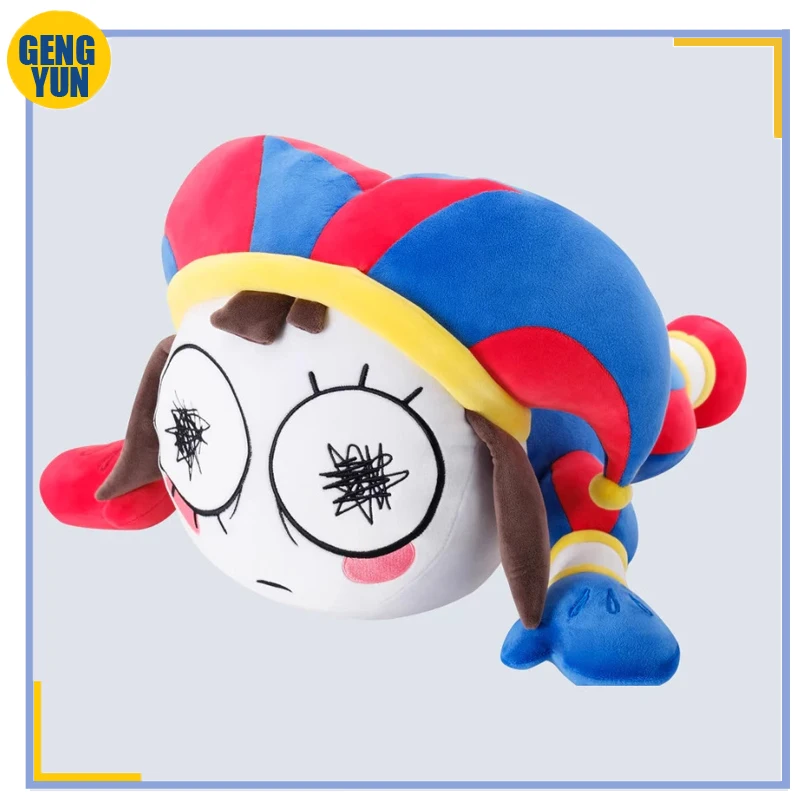 Anime The Amazing Digital Circus Plush Big Pomni Jax Doll Cartoon Stuffed Clown Figure Plushie Toy Kids Christmas Gifts Custom