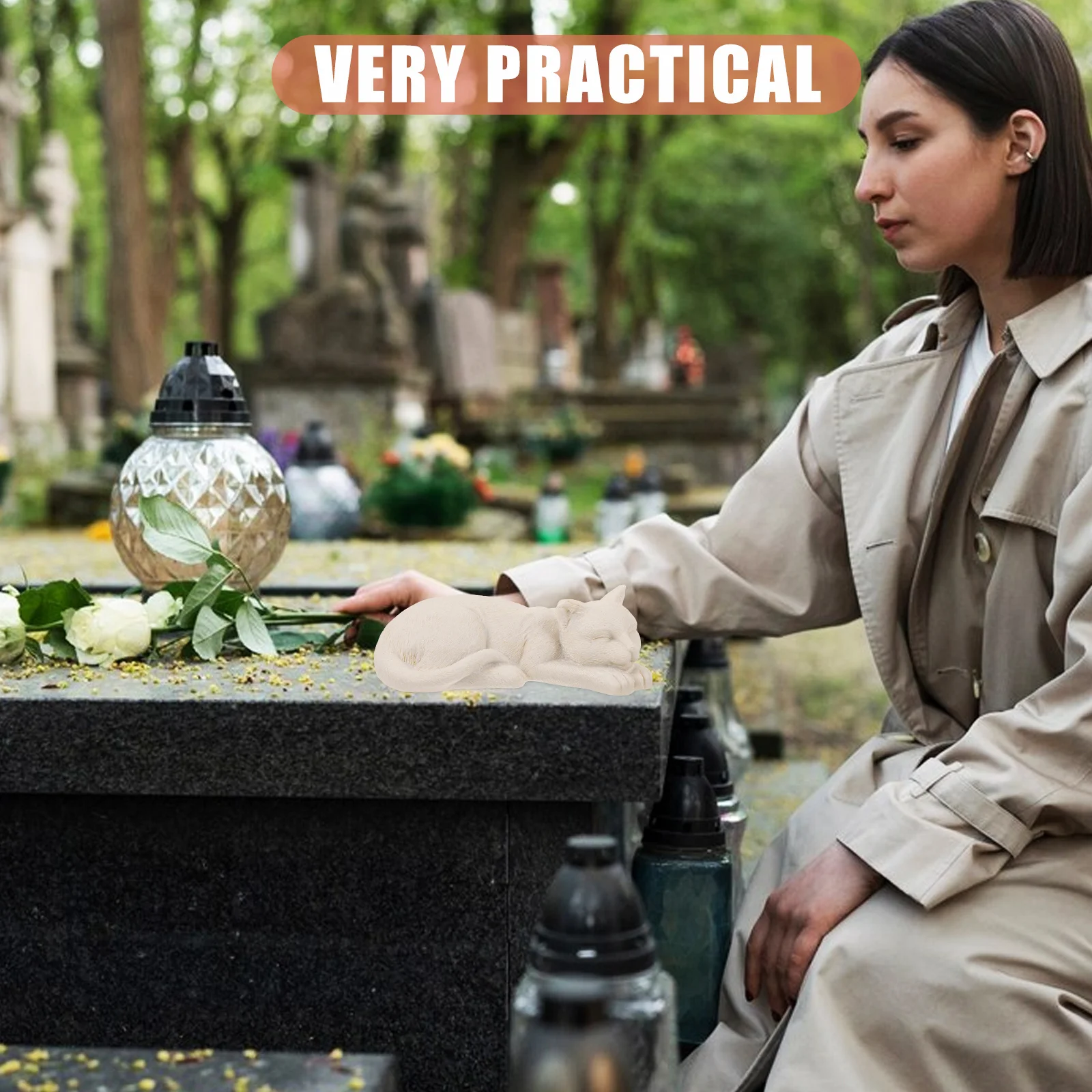 

Resin Pet Memorial Stone Garden Statue for Pet Tribute Remembrance Ornament Dog Statue Animal Statute Ornament