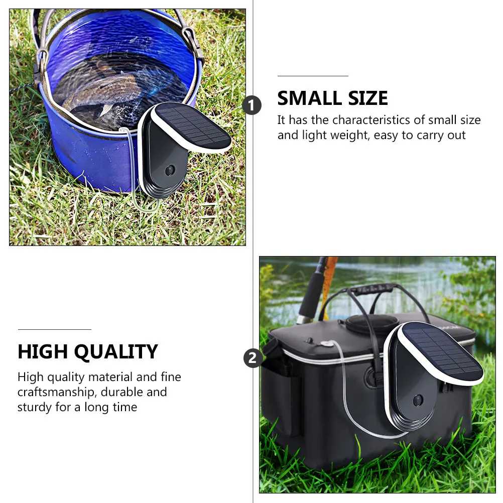 

1pc Solar Oxygen Aerator Pond Air Pump Portable Plastic Lightweight Home Aquarium Fish Tank Garden Supply Rechargeable Built