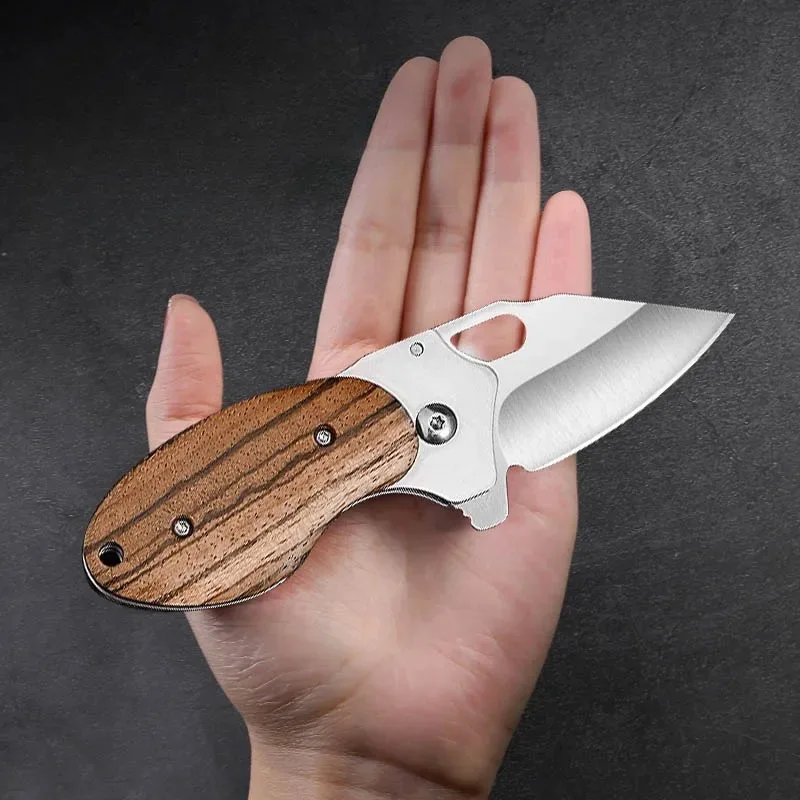 Stainless steel folding knife household pocket knife sharp high hardness knife portable carry key knife courier knife TB9195