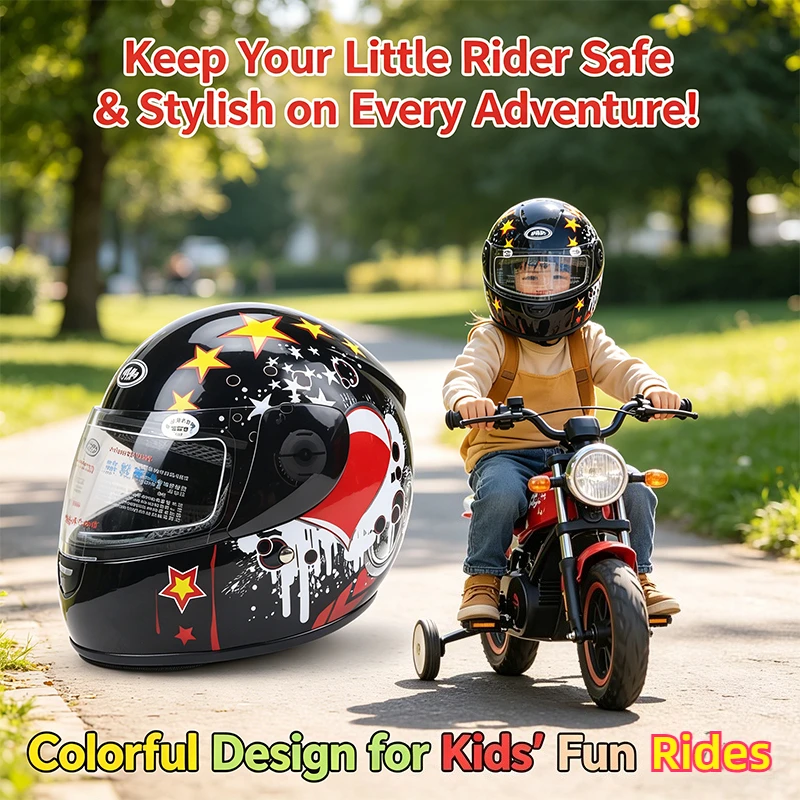 

GSB Children Motorcycle Helmet DOT Certified Detachable Neck Scarf Karting Racing Safety Helmet For Kids