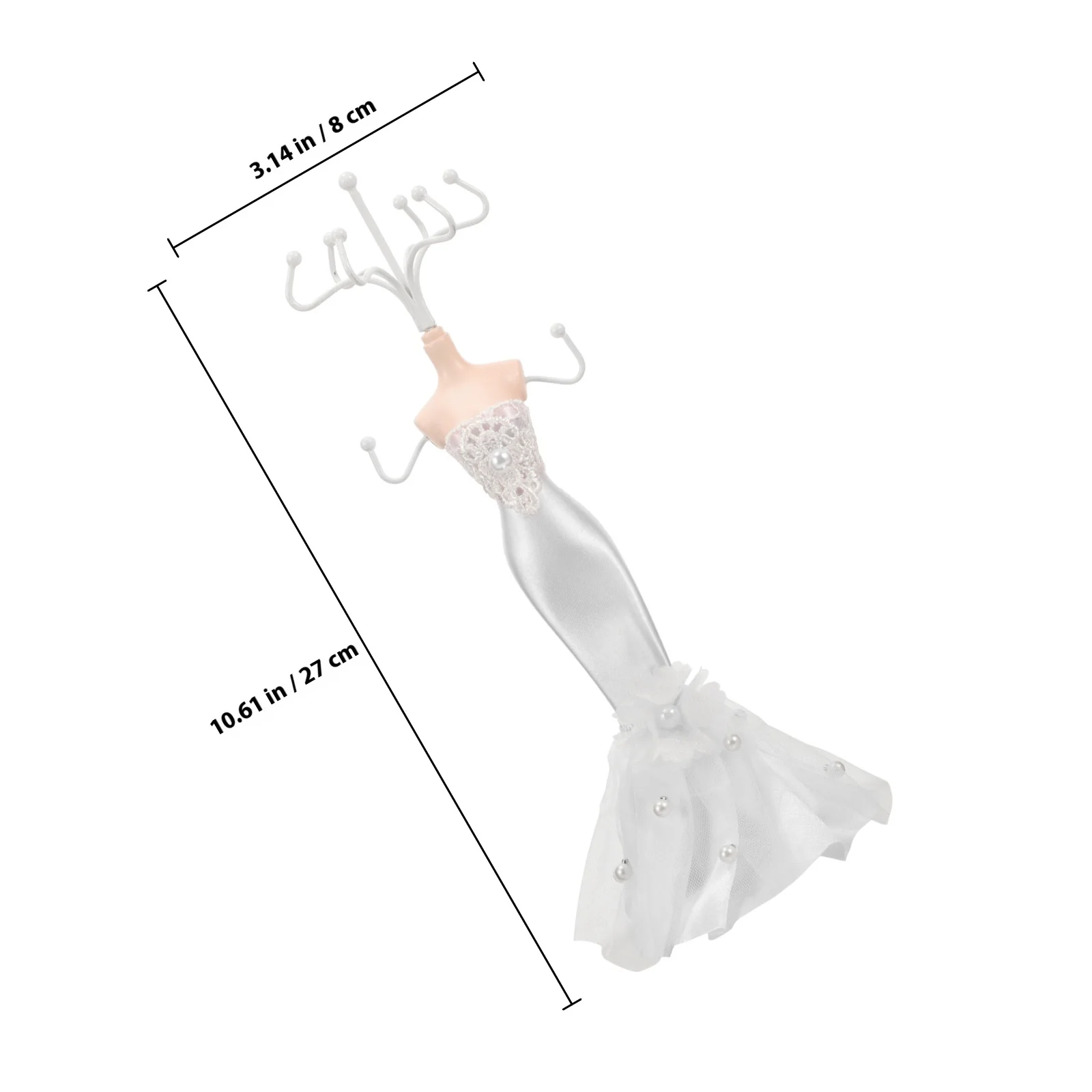 رف عرض المجوهرات، حامل قلادة معدني ثابت، منظم قلادة معلق، حامل سطح المكتب للاستخدام المنزلي، حامل مجوهرات