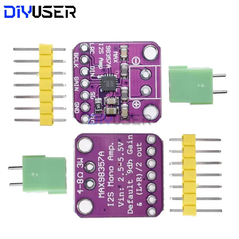 DIYUSER Max98357 I2S 3W Class D Amplifier Breakout Interface Dac Decoder Module Filterless Audio Board For Raspberry Pi Esp32