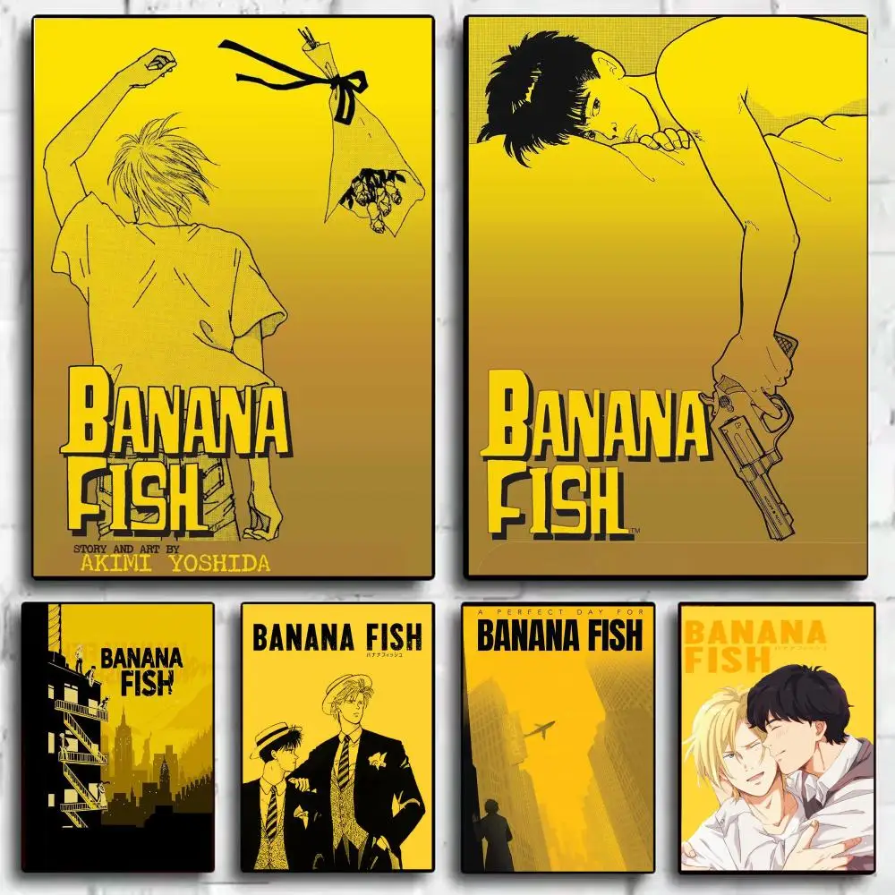 Anime B-BANANA FISH Poster Modern  Wall Art Aesthetic Minimalist Bedroom Decor Cafe Home Gift