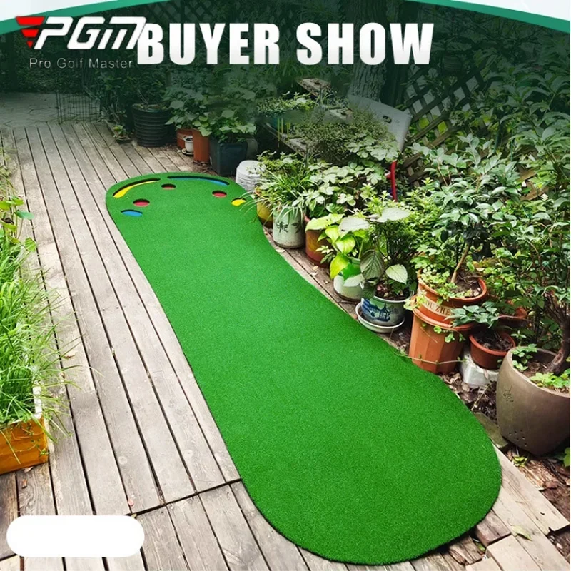 PGM Widen Portable Golf Green Nature Slope Durable Putting Green Mats Indoor Putter Practice Blanket Golf Training Aids 0.9*3M