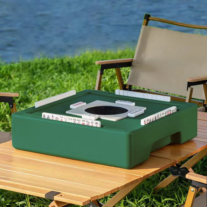 Portable Mini Mahjong Machine Floating Mahjong Table 1/4 Player Blind Box Power Plastic Material Wash-Free Water Resistant