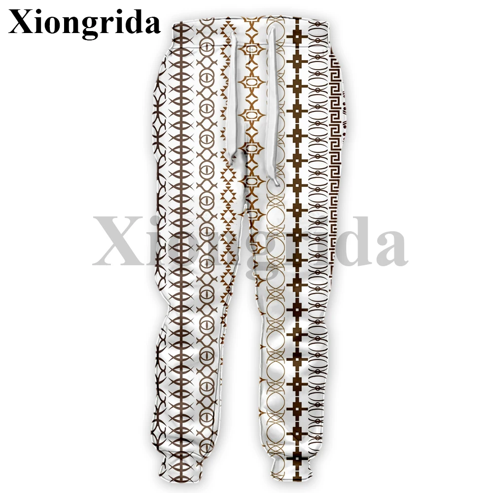 Ethnic Style Pattern Men's Sweatpants African Dashiki Geometry 3D Print Pants Casual Harajuku Trousers Male Clothes S-5xl