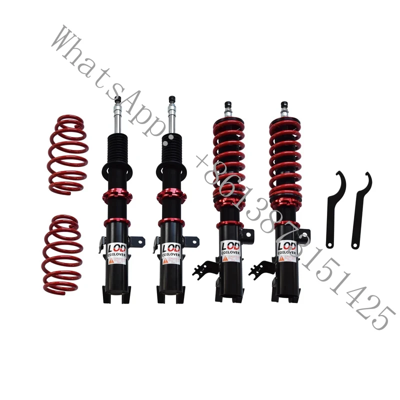 Suitable LOD Height Adjustable Monotube Coilover with 32-level Adjustable Damper from Soft to Hard