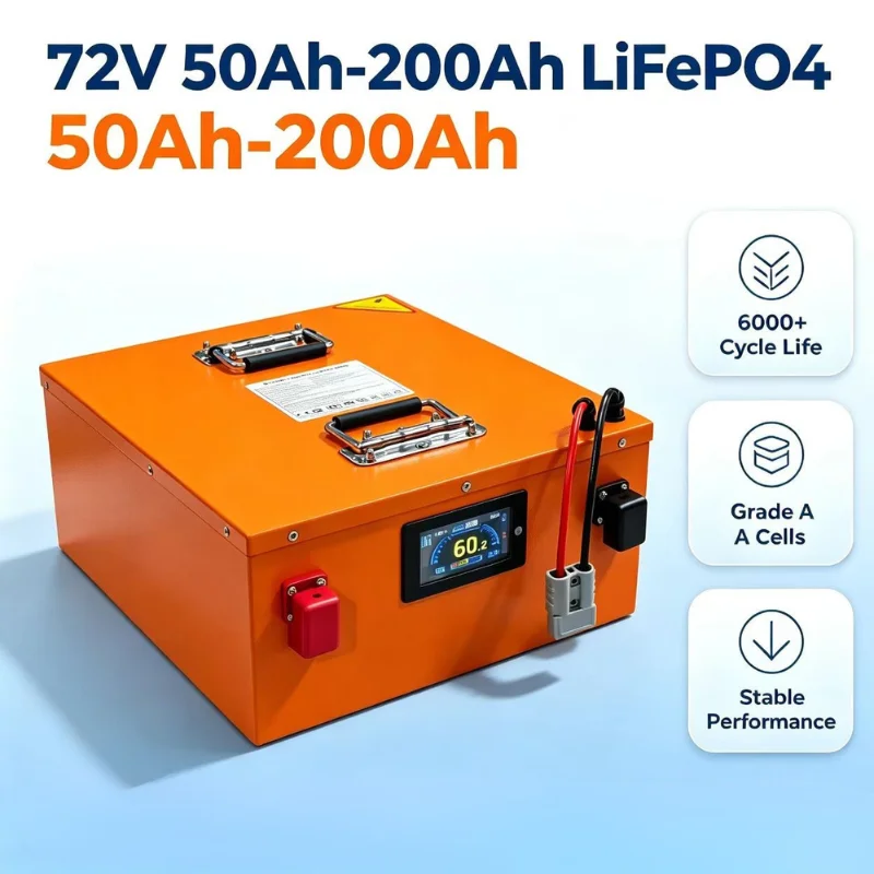 XNY-72V High Capacity Lithium Battery LifePo4 for Golf Cart Electric Vehicle - 50Ah 60AH 80AH 100AH 200AH 120AH 150Ah