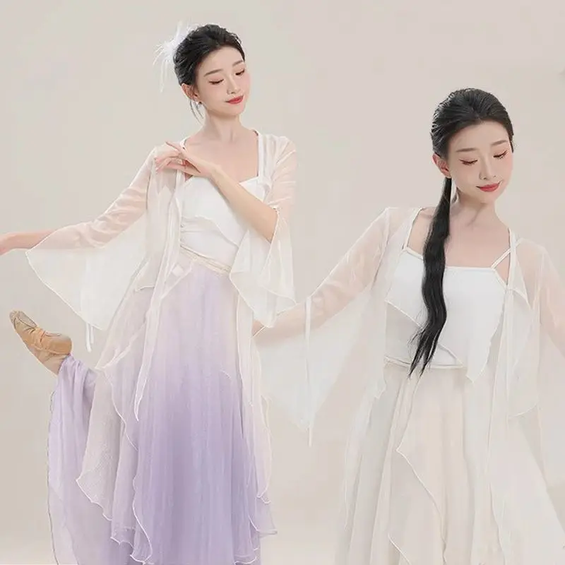 

[Lightweight And Elegant Skirt]Classical Dance, Ancient Style, Immortal Charm, Gilded Silk Dress, Elegant Grand Swing Skirt,